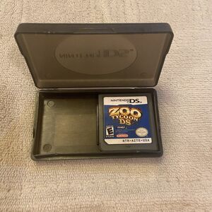 Zoo Tycoon DS (Nintendo DS, 2005) Cartridge Only W/ DS Game Holder Black